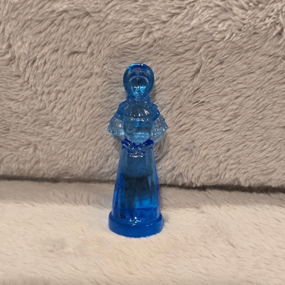 Vintage Degenhart Museum Eldena Woman Cambridge Blue Glass Figure 2.5"